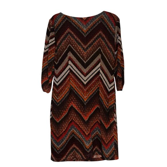 Dress Barn Lightknit Dress 12 NEW WITH TAGS Chevron Print Contemporary Career - Picture 9 of 12